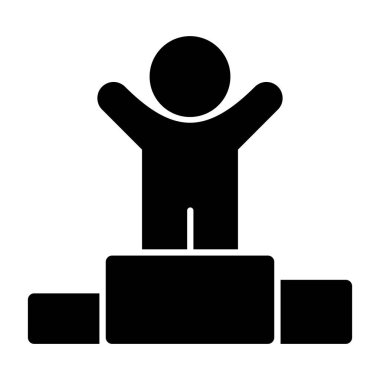 İnsan simgesinin vektör illüstrasyonu.