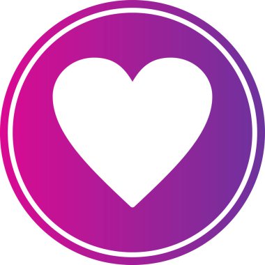 Kalp. Web simgesi basit illüstrasyon