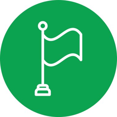 Soyut arkaplanda bayrak simgesi izole edildi