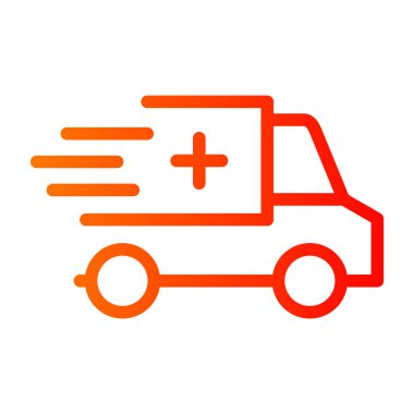 ambulans simgesi vektör illüstrasyonu