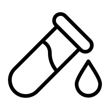 Test tübü simgesi, vektör illüstrasyonu.