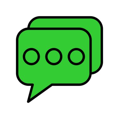 Kabarcık sohbet balonu simgesi ana hat biçiminde