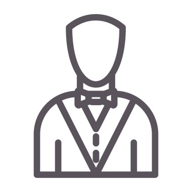 İş adamı vektör simgesi, basit illüstrasyon