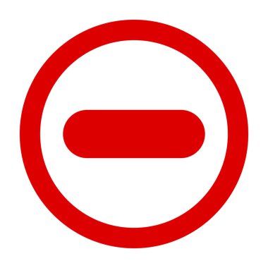 Kırmızı renkli yuvarlak hap ikonu. izole vektör illüstrasyonu