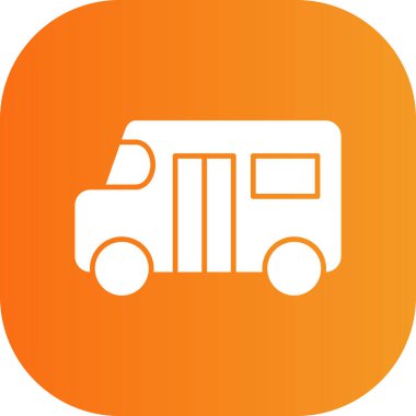 Bir kamyon simgesinin vektör çizimi