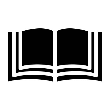 kitap vektörü glyph düz simgesi