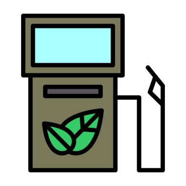 Ekoloji çevresi bitki simgesi - ana hatlar biçiminde