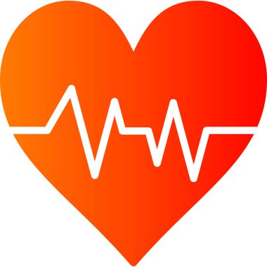 Kalp ikonu vektör illüstrasyonu