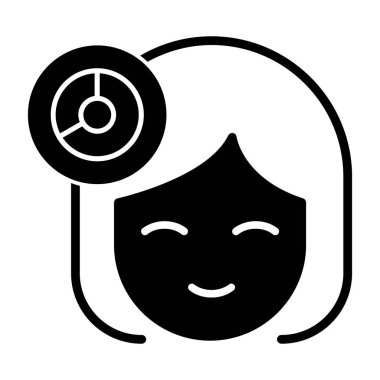 Stetoskop ve steteskop vektör çizimi olan kadın doktor.