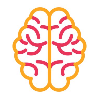 Beyin vektör simgesi modern illüstrasyon