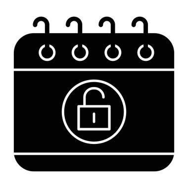 kilit vektör simgesi modern basit siyah illüstrasyon