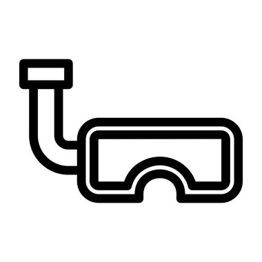 Yüzme havuzu ikonu. Yüzme havuzu ikonu vektör sembolünün özet çizimi