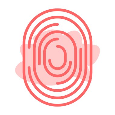 Parmak izi. Web simgesi basit illüstrasyon