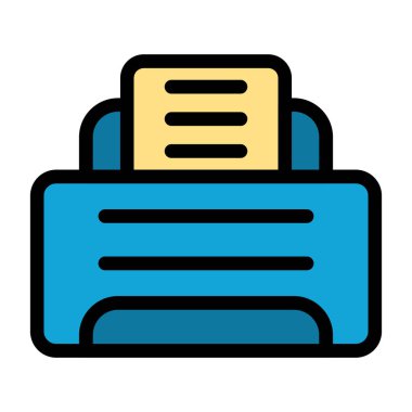 Yazar kasa ikonu. özet para kaydı vektör rengi düz izole