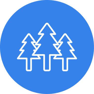 Orman ikonu vektör illüstrasyonu