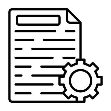 belge vektör çizgisi simgesi