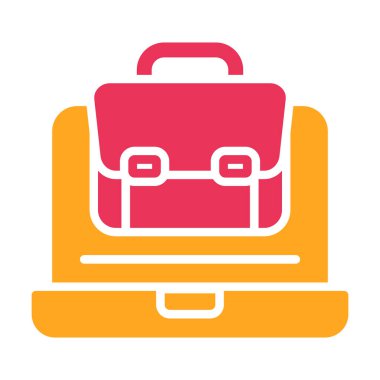 evrak çantası düz vektör simgesi