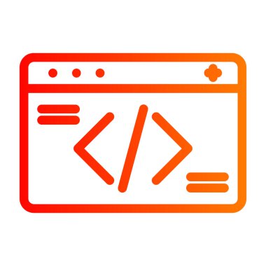 kod kodlama renk ikonu vektör illüstrasyonu