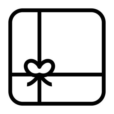 hediye kutusu simgesi, vektör illüstrasyonu