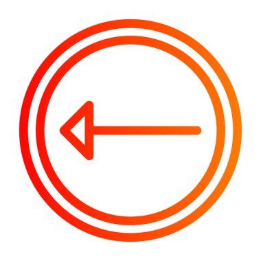 Yönlendirilmiş ok yuvarlanmış vektör simgesi