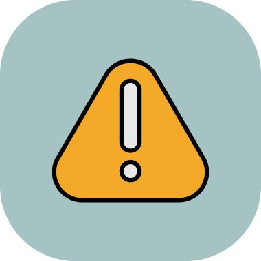 Soyut arkaplanda uyarı simgesi izole edildi