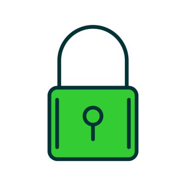 asma kilit ikon vektör çizimi