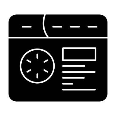 tarayıcı vektörü glyph düz simgesi