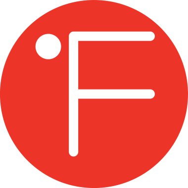F Harfi Logo Vektör Tasarım Şablonu