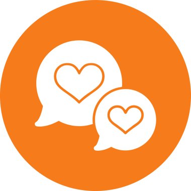 aşk kalp ikonu, vektör illüstrasyonu