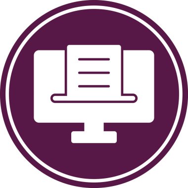 Bilgisayar. Web simgesi basit illüstrasyon