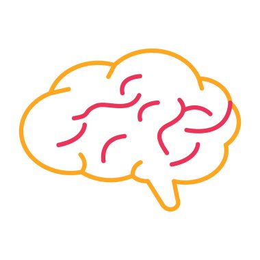 Konuşma balonu ikon vektör çizim tasarımı olan beyin