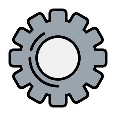 Dişliler. Web simgesi vektör illüstrasyonu