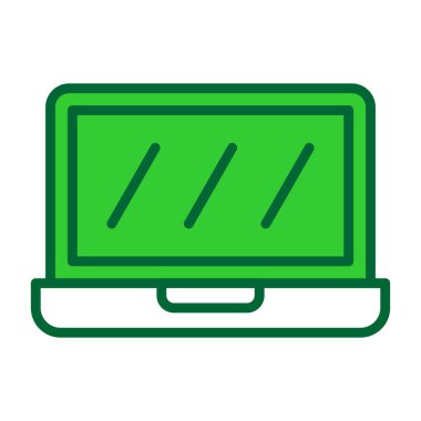 Dizüstü bilgisayar simgesi vektör çizimi