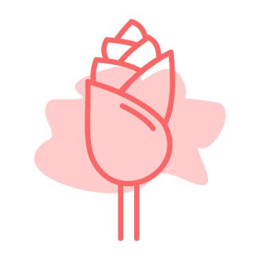 Çiçeğin vektör rengi çizimi