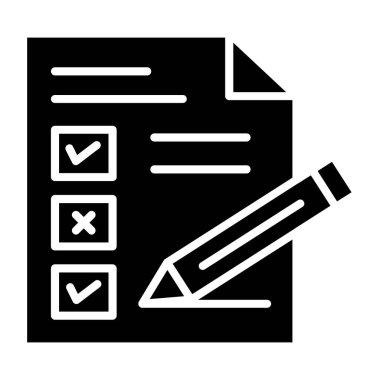 kontrol listesi simgesi, özet tasarımı. vektör illüstrasyonu