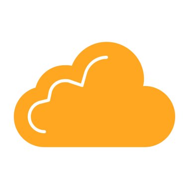 Bulut hesaplama teknolojisi ikon vektör çizimi tasarımı