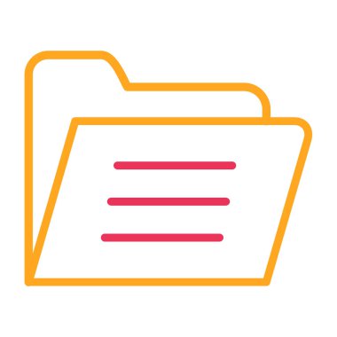 Web ve mobil uygulaması tasarımı, klasör logo kavramı için beyaz arka plan üzerinde izole klasör simge vektör