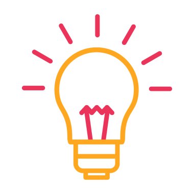 ampul vektörü ince çizgi simgesi