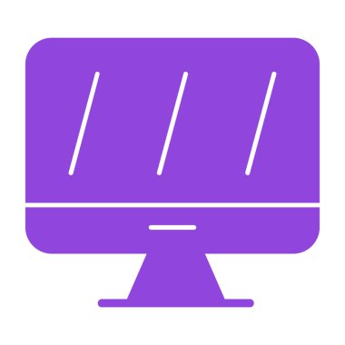 Monitör. Web simgesi basit illüstrasyon