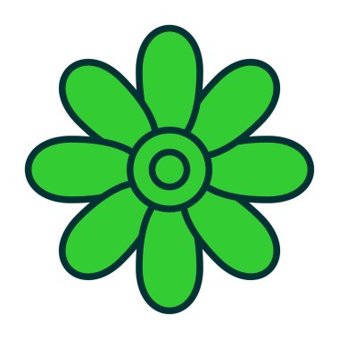 çiçek simgesi vektör illüstrasyonu