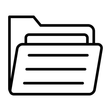 kağıt vektörü ince çizgi simgesi