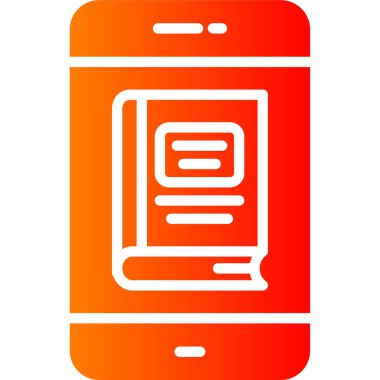 bir belge simgesi, vektör tasarımı illüstrasyonlu cep telefonu