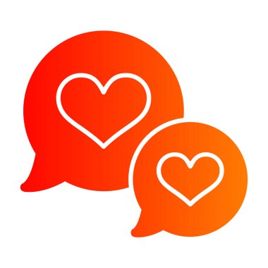 Kırmızı ve turuncu bir kalbin vektör çizimi