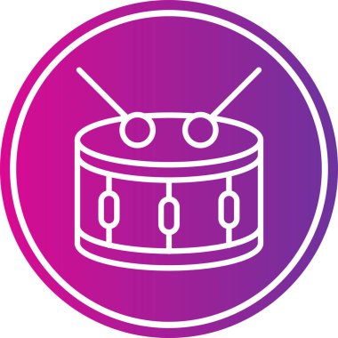 davul. Web simgesi basit illüstrasyon