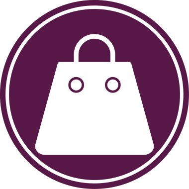 Alışveriş çantası simgesini, basit vektör çizim