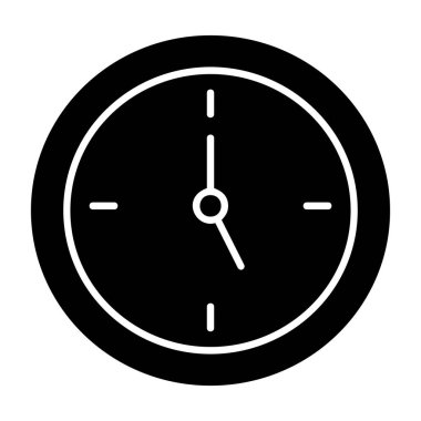 Saat. Web simgesi basit tasarım