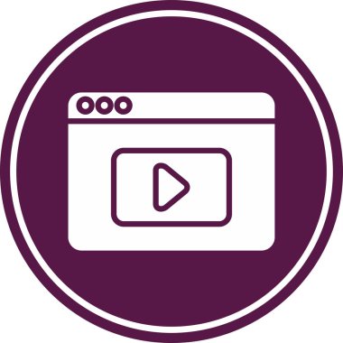 video oynatıcı vektör simgesi tasarımı