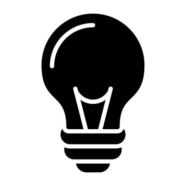 Ampul simgesi. Basit tasarım. vektör illüstrasyonu