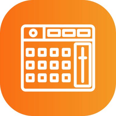 Launchpad web simgesi, vektör illüstrasyonu