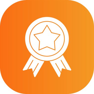 Rozet yassı simgesi, ödül rozeti, vektör, illüstrasyon